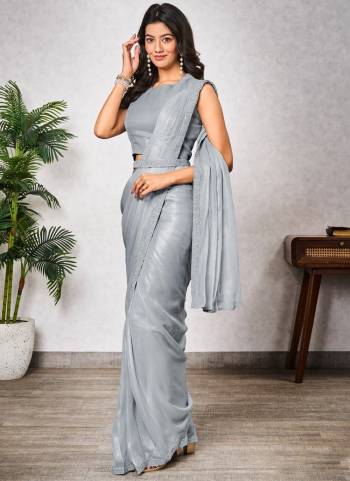 Attrective Look These Party Wear Ready To Wear Saree in Fine Colored.These Saree And Blouse is Fabricated On Shimmer Georgette.Its Beautified With Designer Embroidery Work Blouse.