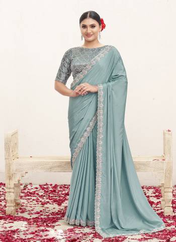 Look Attractive These Designer Party Wear Saree in Fine Colored.These Saree Are Crepe Silk And Blouse Brocade Jacquard is Fabricated.Its Beautified Fancy Desiger Work.