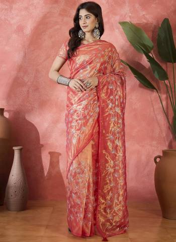 Looking These Party Wear Saree in Fine Colored.These Saree And Blouse Is Twill Net Fabricated.Its Beautified With Designer Sequance Embroidery Work.