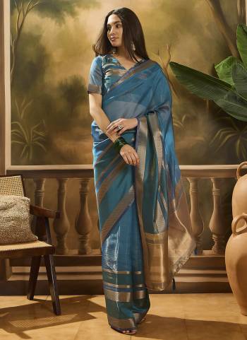 Garb These Party Wear Saree in Fine Colored.These Saree And Blouse Is Orange Fabricated.Its Beautified With Wevon Designer.