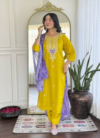 Garb These Suit in Fine Colored Pair With Bottom And Dupatta.These Top And Bottom Are Fabricated On Vichitra Silk Pair With Chinon Dupatta.Its Beautified With Designer Embroidery Work,Printed .