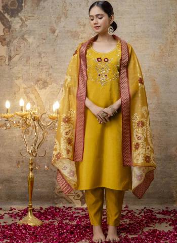 Attractive These Beautiful Looking Readymade Suits With Dupatta.These Suit is Fabricated On Top Are Shimmer Silk And Bottom Are Shimmer Silk And Organza Dupatta .Its Beautified With Designer Hand Work With Wevon Dupatta.