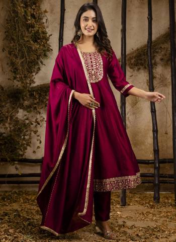 Attractive These Beautiful Party Wear Readymade Suits With Dupatta.These Suit is Fabricated On Top And Bottom Are Silk Blend And Nazneen Dupatta .Its Beautified With Designer Embroidery Work.