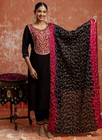 Attractive These Beautiful Party Wear Readymade Suits With Dupatta.These Suit is Fabricated On Top And Bottom Are Viscose Rayon And Chinon Dupatta .Its Beautified With Designer Embroidery Work.