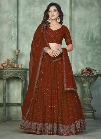 Grab These Party Wear Lehenga Choli in Fine Colored.These Lehenga Are Georgette Choli Are Georgette And Dupatta Are Fabricated On Georgette Pair.Its Beautified With Designer Sequance Embroidery Work.