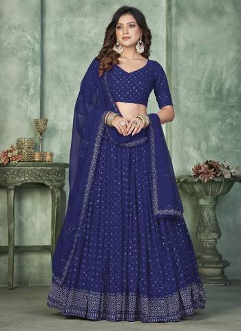 Grab These Party Wear Lehenga Choli in Fine Colored.These Lehenga Are Georgette Choli Are Georgette And Dupatta Are Fabricated On Georgette Pair.Its Beautified With Designer Sequance Embroidery Work.