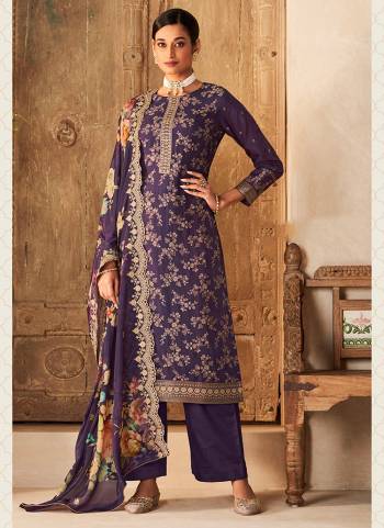 Garb These Party Wear Suit in Fine Colored Pair With Bottom And Dupatta.These Top Are Viscose Dola Silk And Dupatta Are Fabricated On Chinon Pair With Dull Santoon Bottom.Its Beautified With Wevon Jacquard Designe, Embroidery Work,Printed.