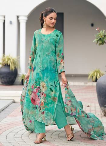 Garb These Party Wear Suit in Fine Colored Pair With Bottom And Dupatta.These Top Are Georgette And Dupatta Are Fabricated On Georgette Pair With Dull Santoon Bottom.Its Beautified With Designer Digital Printed, Embroidery Work.