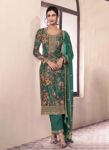  Garb These Party Wear Suit in Fine Colored Pair With Bottom And Dupatta.These Top Are Chinon And Dupatta Are Fabricated On Chinon Pair With Santoon Bottom.Its Beautified With Designer Digital Printed, Embroidery Work.