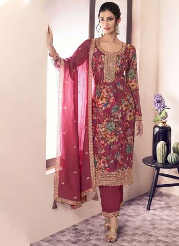  Garb These Party Wear Suit in Fine Colored Pair With Bottom And Dupatta.These Top Are Chinon And Dupatta Are Fabricated On Chinon Pair With Santoon Bottom.Its Beautified With Designer Digital Printed, Embroidery Work.