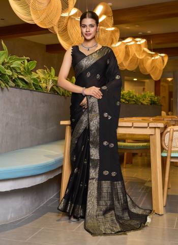 Attractive This Party Wear Saree Paired With Blouse.This Saree And Blouse Are Chinon Based Fabric With Wevon Jacquard Jari Designer. Buy This Pretty Saree Now.