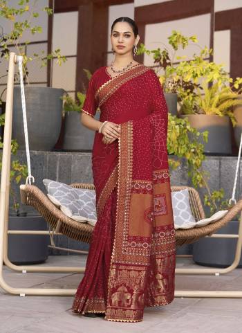 Looking This Party Wear Saree Paired With Blouse.This Saree And Blouse Are Cotton Based Fabric With Wevon Designer With Table,Foil Printed. Buy This Pretty Saree Now.