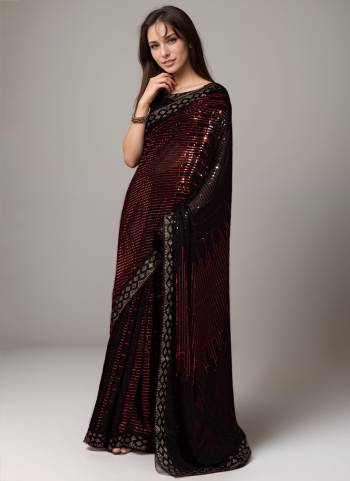 Looking These Party Wear Saree in Fine Colored.These Saree Are Georgette And Blouse is Banglori Fabricated.Its Beautified With Designer Sequance Embroidery Work.