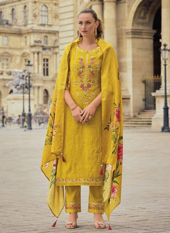 Garb These Beautiful Looking Readymade Suits With Dupatta.These Suit is Fabricated On Top Are Viscose Silk And Bottom Are Viscose Silk And Russion Silk Dupatta .Its Beautified With Designer Multy Thread Embroidery Work With Digital Printed Dupatta.