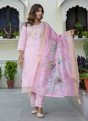 Garb These Beautiful Looking Party Wear Readymade Suits With Dupatta.These Suit is Fabricated On Top Are Silk Blend  And Bottom Are Silk Blend And Organza Dupatta .Its Beautified With Designer Thread Embroidery Work.