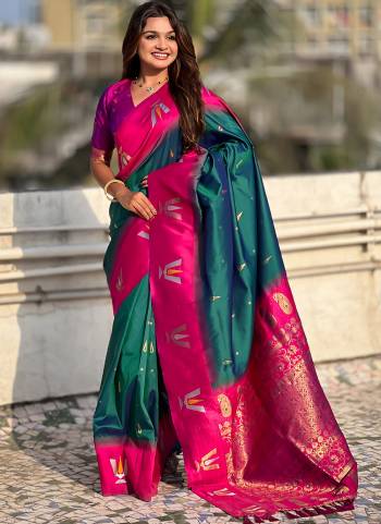 Looking These Traditioal Saree in Fine Colored.These Saree And Blouse is Fabricated On Soft Silk.Its Beautified With Weaving Balaji Tilak Designer.
