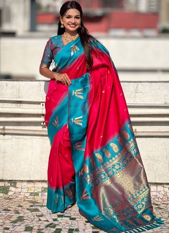 Looking These Traditioal Saree in Fine Colored.These Saree And Blouse is Fabricated On Soft Silk.Its Beautified With Weaving Balaji Tilak Designer.