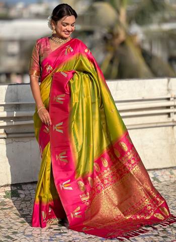 Looking These Traditioal Saree in Fine Colored.These Saree And Blouse is Fabricated On Soft Silk.Its Beautified With Weaving Balaji Tilak Designer.