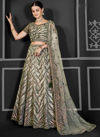 A Designer Look,Grab These  Lehenga Choli in Fine Colored.These Lehenga And Blouse Are Net And Dupatta Are Fabricated On Net.Its Beautified With Heavy Designer Embroidery Work.