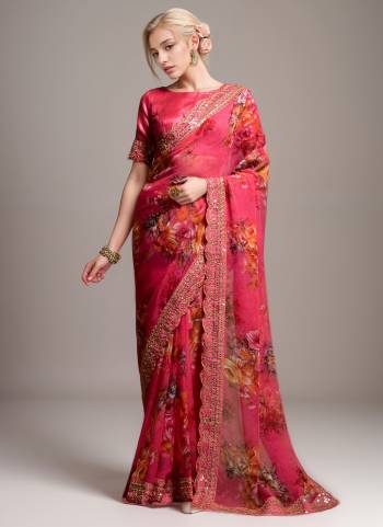 Looking These Party Wear Saree in Fine Colored.These Saree Are Georgette And Blouse is Banglori Fabricated.Its Beautified With Designer Printed With Embroidery Cut Work Lace.