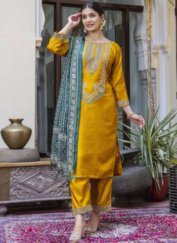 Garb These Beautiful Looking Party Wear Readymade Suits With Dupatta.These Suit is Fabricated On Top And Bottom Are Silk Blend And Art Silk Dupatta .Its Beautified With Designer Embroidery Work.