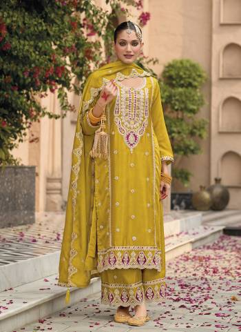Looking These Designer Sharara Suit in Fine Colored Pair With Bottom And Dupatta.These Top Are Chinon And Dupatta Are Fabricated On Chinon Pair With Chinon Bottom.Its Beautified With Crepe Inner.Its Beautified With Heavy Designer Embroidery Work.