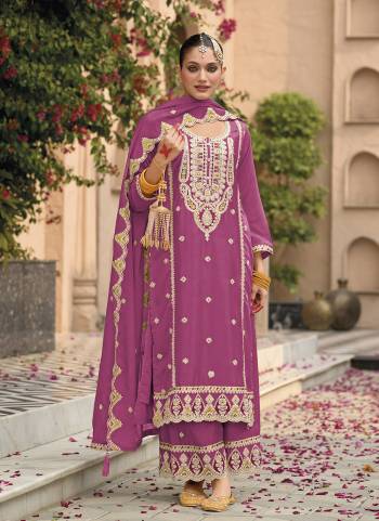 Looking These Designer Sharara Suit in Fine Colored Pair With Bottom And Dupatta.These Top Are Chinon And Dupatta Are Fabricated On Chinon Pair With Chinon Bottom.Its Beautified With Crepe Inner.Its Beautified With Heavy Designer Embroidery Work.