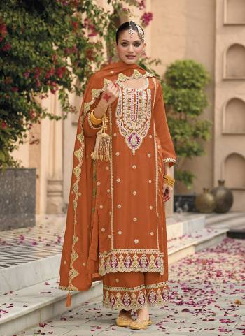 Looking These Designer Sharara Suit in Fine Colored Pair With Bottom And Dupatta.These Top Are Chinon And Dupatta Are Fabricated On Chinon Pair With Chinon Bottom.Its Beautified With Crepe Inner.Its Beautified With Heavy Designer Embroidery Work.