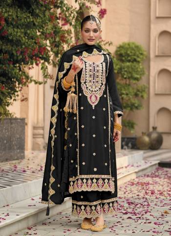 Looking These Designer Sharara Suit in Fine Colored Pair With Bottom And Dupatta.These Top Are Chinon And Dupatta Are Fabricated On Chinon Pair With Chinon Bottom.Its Beautified With Crepe Inner.Its Beautified With Heavy Designer Embroidery Work.