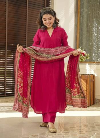 Attrective Looking These Beautiful Looking Readymade Suits.These Top Are South Cotton And Bottom Are South Cotton And Dupatta Chanderi Fabricated.Its Beautified With Solid,Designer Printed.
