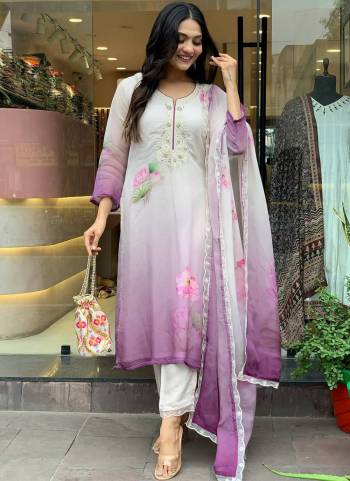 Attrective Looking These Beautiful Looking Readymade Suits.These Top Are Tebby Silk And Bottom Are Viscose And Dupatta Tebby Silk Fabricated.Its Beautified With Designer Embroidery Work.
