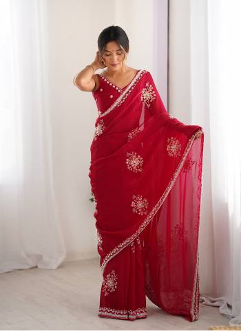 Attrective Looking These Party Wear Saree in Fine Colored.These Saree Are Fendy Satin And Blouse is Fendy Satin Fabricated.Its Beautified With Heavy Designer Beads Hand Work.