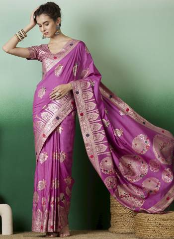 Looking These Party Wear Saree in Fine Colored.These Saree And Blouse Is Dolla Cotton Fabricated.Its Beautified With Wevon Meenakari Designer.