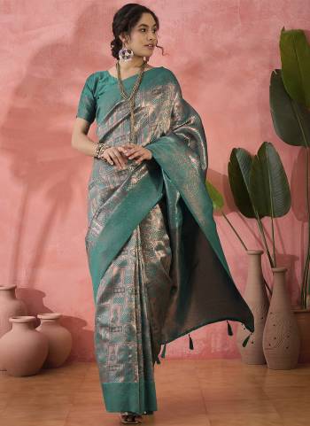 Garb These Party Wear Saree in Fine Colored.These Saree And Blouse Is Ply Silk Fabricated.Its Beautified With Wevon Jari Designer.