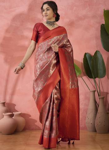 Garb These Party Wear Saree in Fine Colored.These Saree And Blouse Is Ply Silk Fabricated.Its Beautified With Wevon Jari Designer.