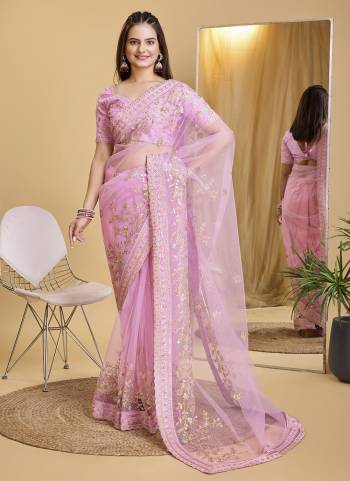 Attrective These Party Wear Saree in Fine Colored.These Saree Are Soft Net And Blouse is Soft Net Fabricated.Its Beautified With Designer Embroidery Work.