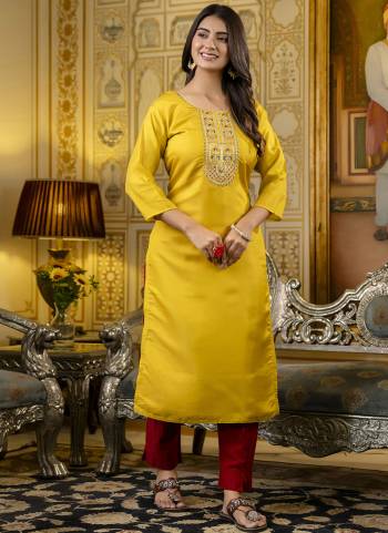 Attrective These Beautiful Looking Readymade Kurti.These Kurti Fabricated On Shimmer Silk.Its Beautified With Designer Embroidery Work.