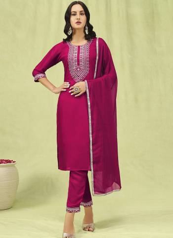 Looking These Beautiful Looking Readymade Suits With Dupatta.These Suit is Fabricated On Top Are Silk Blend And Bottom Are Silk Blend And Nazmin Dupatta .Its Beautified With Designer Embroidery Work.