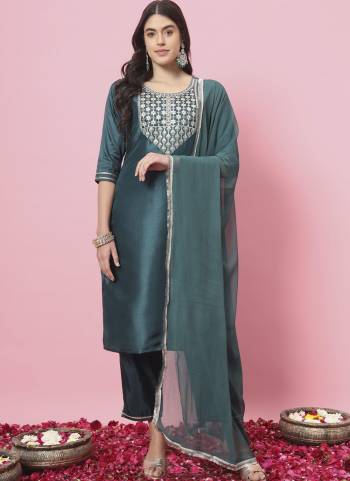 Looking These Beautiful Looking Readymade Suits With Dupatta.These Suit is Fabricated On Top Are Silk Blend And Bottom Are Silk Blend And Nazmin Dupatta .Its Beautified With Designer Embroidery Work.