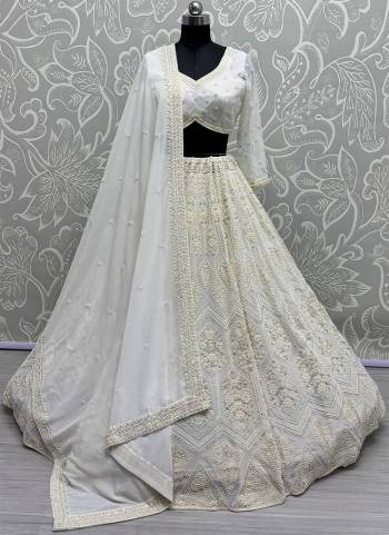 For A Fancy Designer Look,Grab These Lehenga Choli With Dupatta in Fine Colored.These Lehenga And Choli Are Georgette And Dupatta Are Fabricated On Georgette Pair.Its Beautified With Heavy Fancy Designer Sequance Embroidery,Hand Work.
