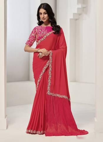 Look Attrective These Designer Party Wear Saree in Fine Colored.These Saree Are Crepe Two Tone And Blouse Crepe Two Tone is Fabricated.Its Beautified Desiger Embroidery Work.