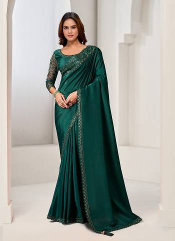 Look Attrective These Designer Party Wear Saree in Fine Colored.These Saree Are Natural Crepe And Blouse Banglori & Organza is Fabricated.Its Beautified Desiger Embroidery Work.
