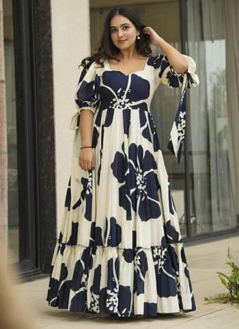 Atrective These Beautiful Looking Readymade Gown.These Gown Are Cambric Cotton Fabricated.Its Beautified With Designer Digital Printed.