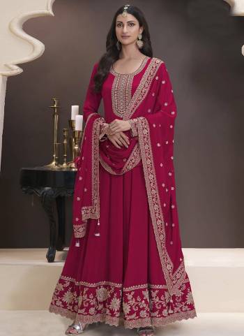 Looking These Party Wear Anarkali Suit in Fine Colored Pair With Dupatta.These Top Are Chinon And Dupatta Are Chinon And Pair With Dull Santoon Bottom.Its Beautified With Designer Embroidery Work.
