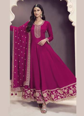 Looking These Party Wear Anarkali Suit in Fine Colored Pair With Dupatta.These Top Are Chinon And Dupatta Are Chinon And Pair With Dull Santoon Bottom.Its Beautified With Designer Embroidery Work.