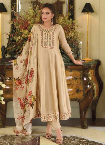 Attractive These Beautiful Looking Readymade Suits With Dupatta.These Suit is Fabricated On Top Are Vichitra Silk And Bottom Are Vichitra Silk And Russion Silk Dupatta .Its Beautified With Designer Multy Thread Embroidery Work,Printed Dupatta.