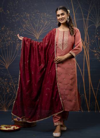 Garb These Beautiful Looking Party Wear Readymade Suits With Dupatta.These Suit is Fabricated On Top Are Silk Blend And Bottom Are Silk Blend And Chanderi Dupatta .Its Beautified With Designer Embroidery Work.