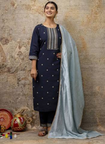 Garb These Beautiful Looking Party Wear Readymade Suits With Dupatta.These Suit is Fabricated On Top Are Silk Blend And Bottom Are Silk Blend And Chanderi Dupatta .Its Beautified With Designer Embroidery Work.