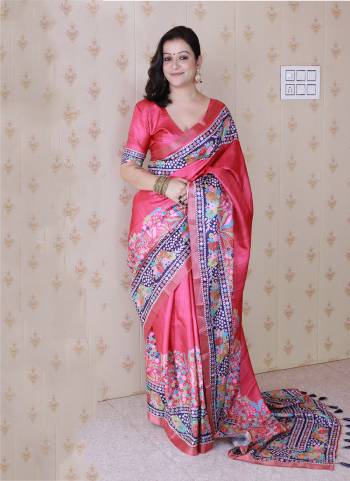 Attractive These Party Wear Saree in Fine Colored.These Saree And Blouse is Fabricated On Tussar Silk.Its Beautified With Weaving Jari Border Designer With Floral Digital Printed.