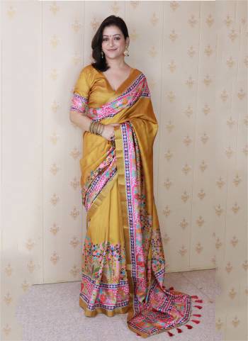 Attractive These Party Wear Saree in Fine Colored.These Saree And Blouse is Fabricated On Tussar Silk.Its Beautified With Weaving Jari Border Designer With Floral Digital Printed.